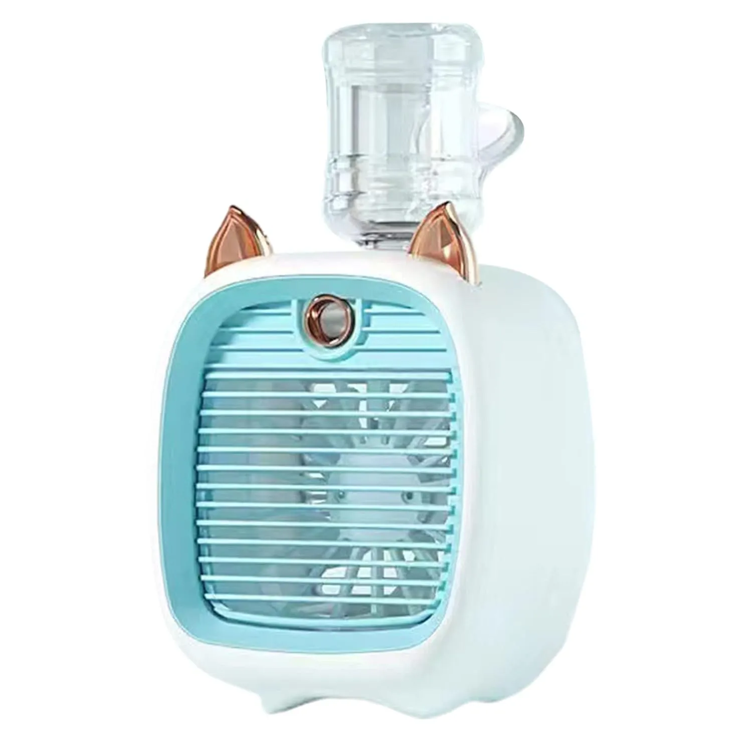 Portable Humidifier Fan 1200mAh Rechargeable Battery USB Fan with 3 Speeds Intermittent/Continuous Misting Mini Evaporative Coolers, for Office,Outdoor