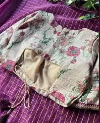 Elegant Floral Print Tie-Up Back Blouse for Women