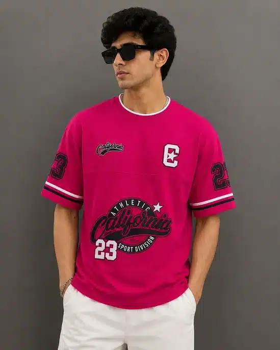 Men’s Oversized Graphic Printed Sports T-Shirt Casual Athletic Streetwear Tee