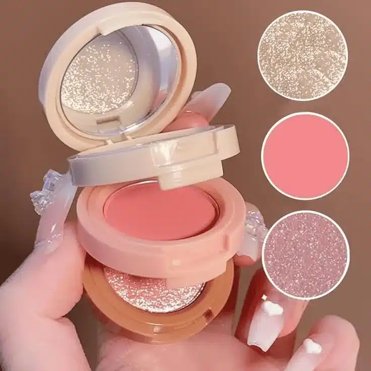 3-in-1 Glow Blush & Glitter Compact Palette