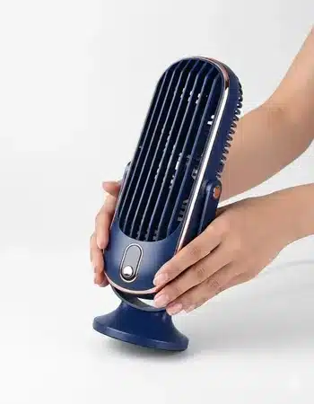 Portable USB Air Cooler Fan – 5-Speed Mini Tower Desk Fan with LED Display & 720° Adjustable Cooling
