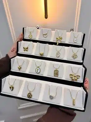 LuxeCharm Gold-Plated Pendant Necklace Collection Set