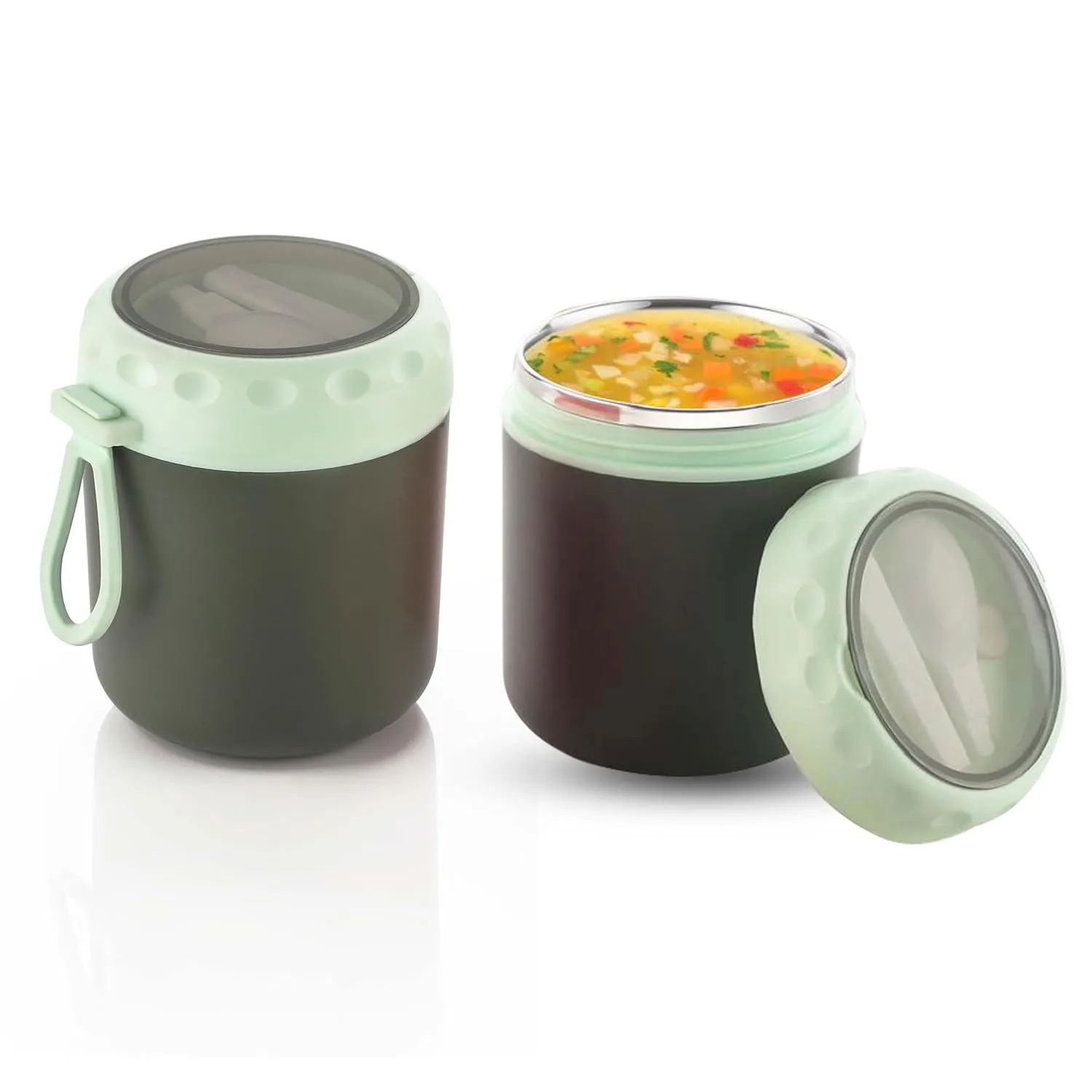Stainless Steel Insulated Lunch Box Set | Includes Lunch Box & Drinking Cup with Spoon Food Thermos and Portable Food Container