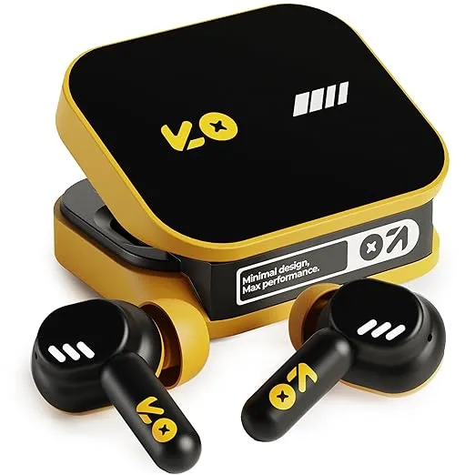 TWS Earbuds with 75H Playtime, App Support, Quad Mic ENC, 50ms Ultra Low Latency, Dual Device Pairing Buds, 13mm Driver Ear Buds, Bluetooth 5.4 Wireless Earbuds