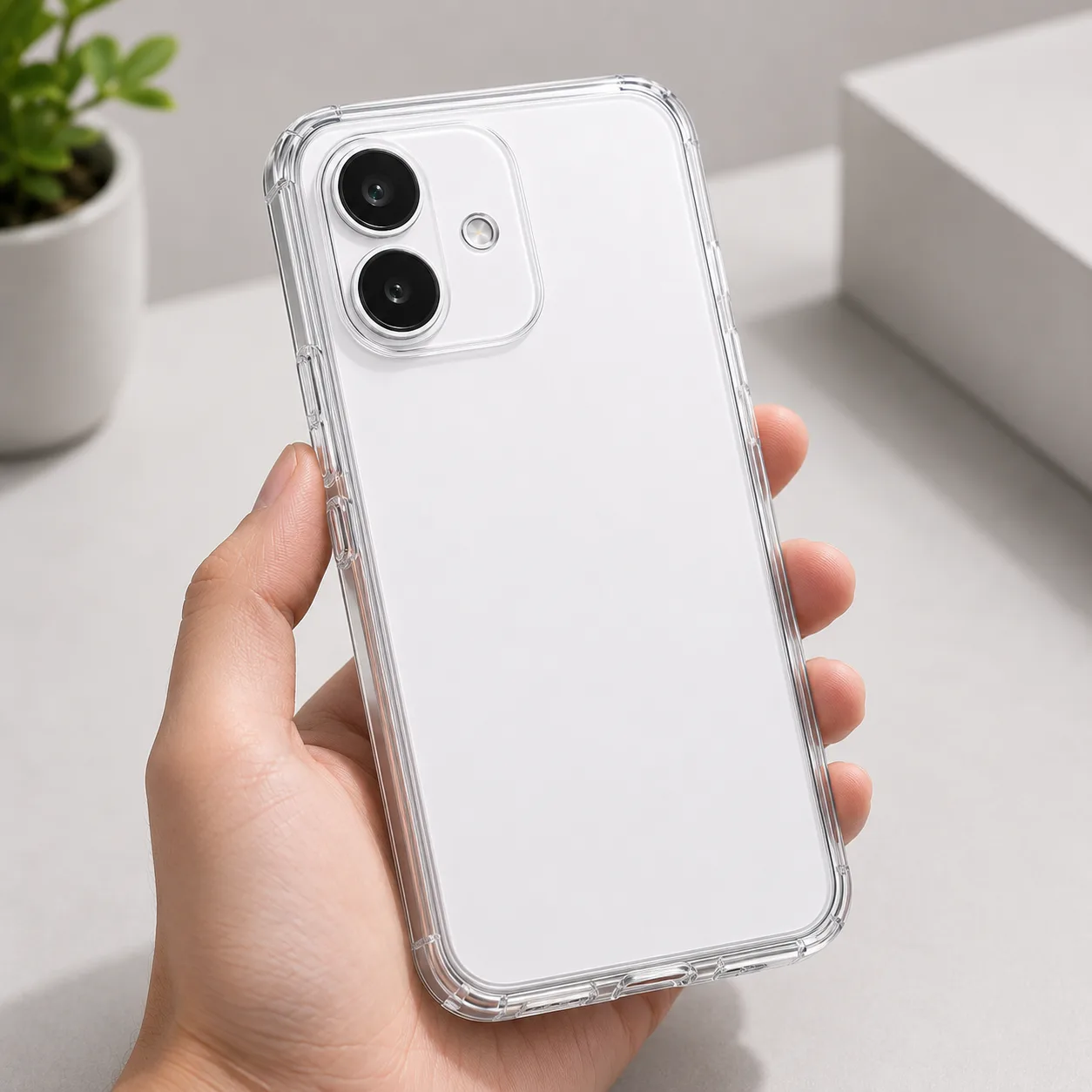 Arctic Blue Dual Camera Smartphone with Elegant Slim Profile Case