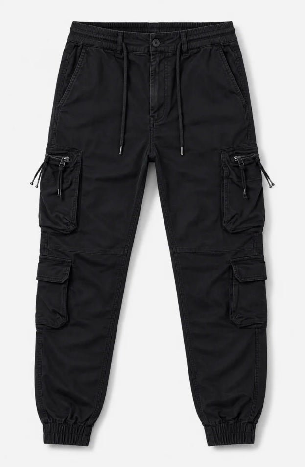 Men’s Black Cargo Joggers Premium Pants